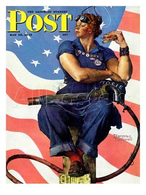 Rosie The Riveter Saturday Evening Post Cover May 291943 Gicléedruk