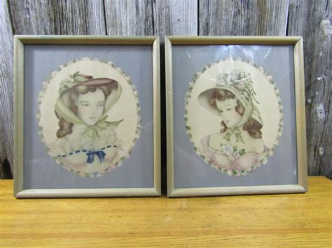 Pair Of Sweet Southern Belle Prints Signed Terone Etsy