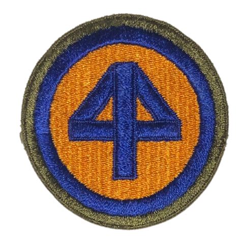 Patch 44th Infantry Division Green Back Od Border 1943