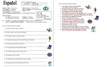 This is the first part of a set planned to help my b1 students with the use of gerund or infinitive after some of the most common verbs. Spanish Ir A + Infinitive 10 Sentences with Adverbs of ...