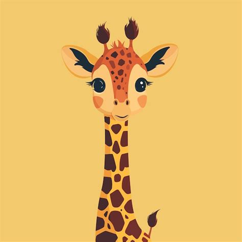 Premium Vector Giraffe Vector Cute