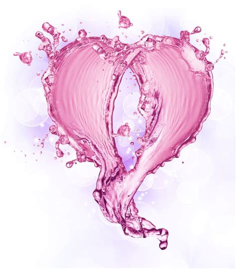 148 Heart Water Splash Bubbles Isolated White Stock Photos Free