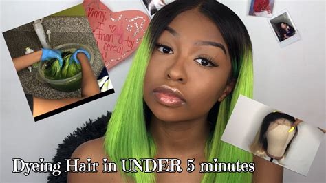 Neon Green Hair In Under 5 Minutes How To Watercolor