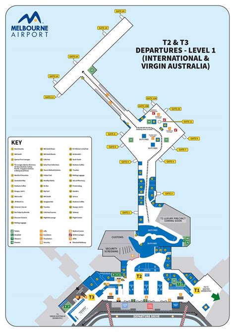 Melbourne Airport Mel Terminal Maps Shops Restaurants Food Court 2024