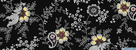 Ethnic flower and leaves elements. japanese paper pattern Facebook Cover timeline photo ...
