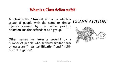 See actions taken by the people who manage and post content. Class action suits