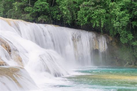Waterfall Agua Azul Chiapas Mexico Stock Photo Image Of Beautiful