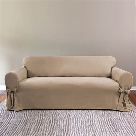 Shop Quickcover Soft Suede Relax Fit 1 Piece Sofa Slipcover Free