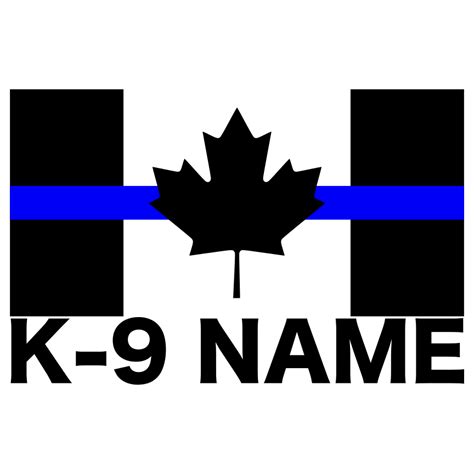 Thin Blue Line Canadian Flag Custom K 9 Decal Tactical Front Liner