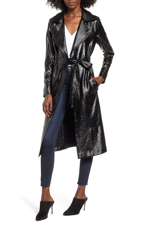 Black coat suppliers black fur coat suppliers coat black suppliers black down coat suppliers black cape suppliers black overcoats suppliers black blazer suppliers black satin coat men's new fashionable huntsman black hooded cowhide leather trench coat with amazing quality material. Leith Faux Patent Leather Trench Coat in Black - Save 60% ...