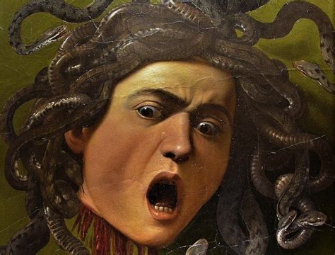 Caravaggio Scudo Con Testa Di Medusa Dettaglio 1597 Circa Olio Su