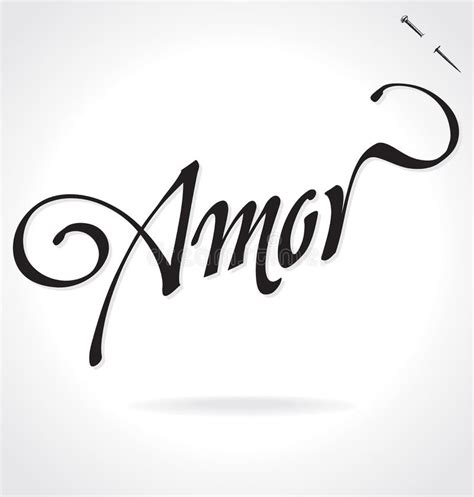Amor Hand Lettering Vector Stock Vector Illustration Of Classic