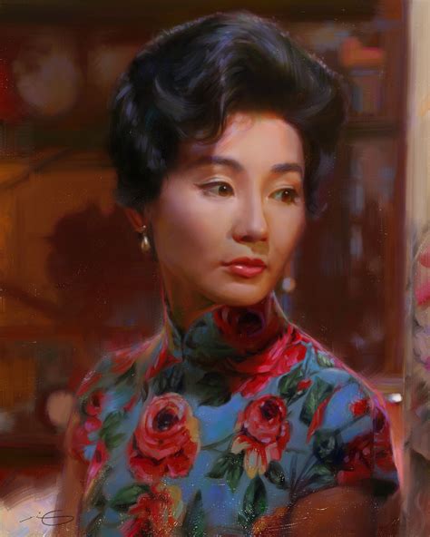 Wallpaper In The Mood For Love Chinese Dress Portrait Artwork