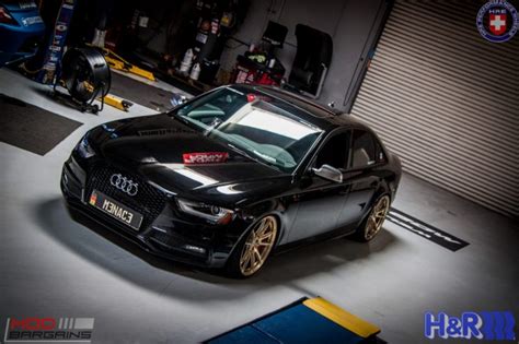 audiyos b8 5 audi s4 on hre p44sc gets awe tuning exhaust and ap racing radical big brake kit