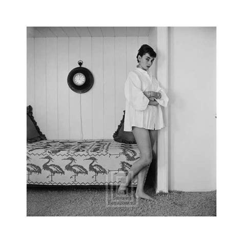 Mark Shaw Audrey Hepburn At Home Heron Day Bed Arms Crossed 1954