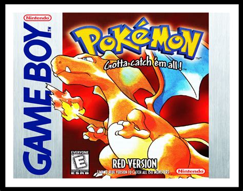 Gameboy Pokemon Red Version Poster Retro Game Cases 🕹️