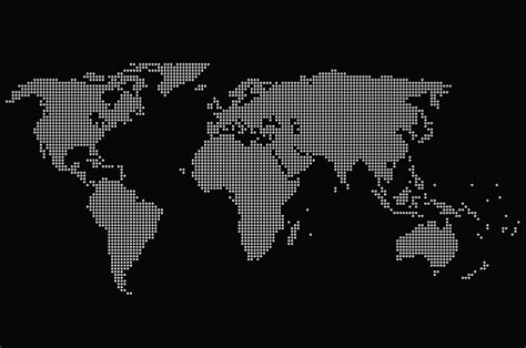 Pixel World Map Vector Stock Illustration Download Image Now Istock