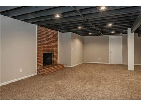 Love The Exposed Ceiling Painted Black Basement Ceiling Painted