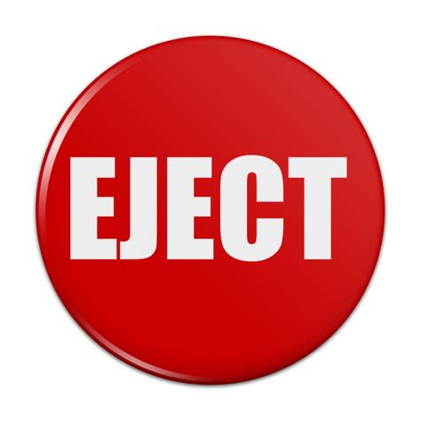Red Eject Button Design Funny Pinback Button Pin Badge Ebay