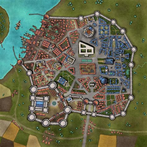 Dandd City Map Askrby In Wonderdraft Fantasy City City Map City Maps