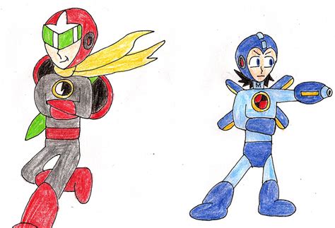 Megaman And Protoman By Shadow Da Hedgie On Deviantart