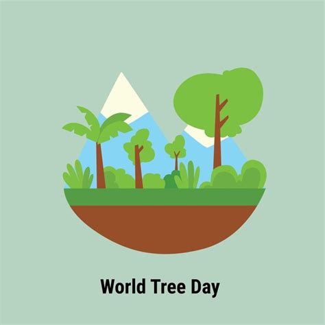 Premium Vector World Tree Day