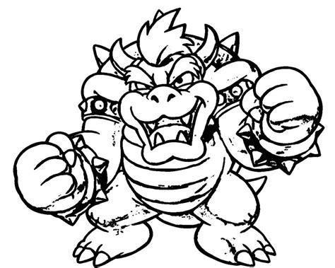 Bowser Coloring Pages | Printable Shelter | Super mario coloring pages