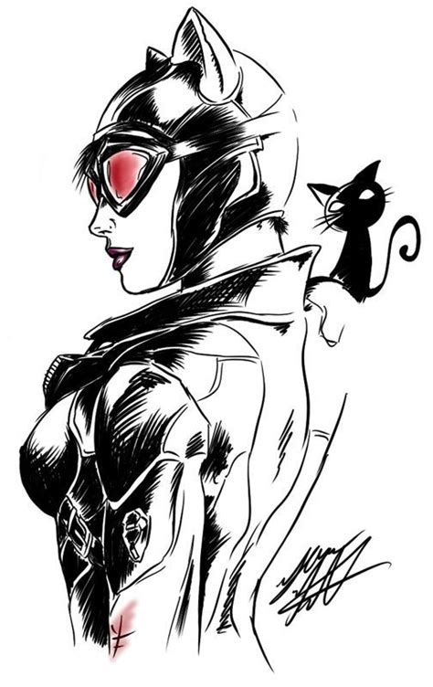 On Deviantart Catwoman Drawing