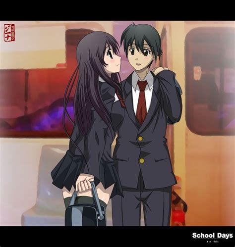 Kotonoha And Makoto School Days Katsura Kotonoha Parejas De Anime Days Anime