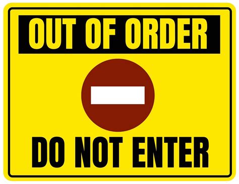 Out Of Order Signs 5 Free Pdf Printables