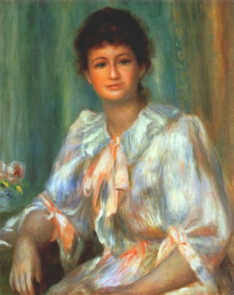 Pierre Auguste Renoir Portrait Of Young Woman In White 1901