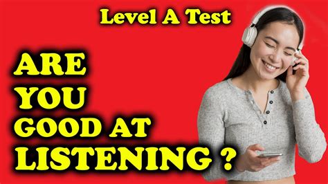 Listening Test Pdf Level A Improve Your Listening Comprehension