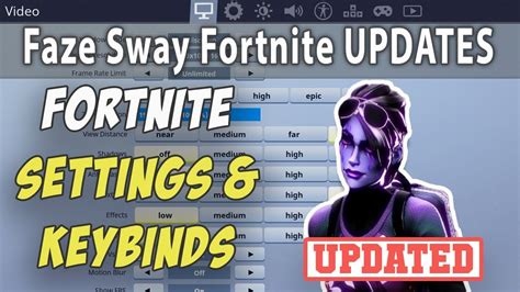 Faze Sway Fortnite Settings And Keybinds 2019 Updated Youtube