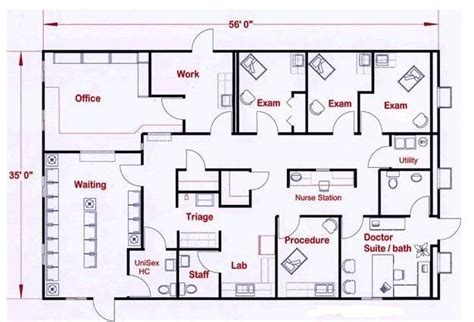 Floor Plan For X Modular Medical Facility Medical Office Design