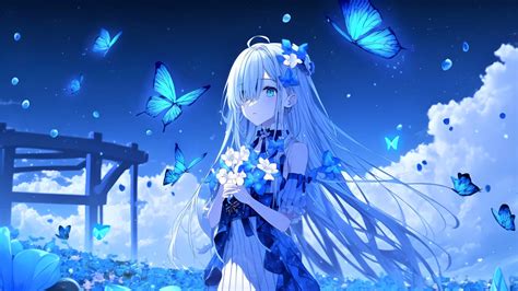 Anime Girl Wallpaper 4k Beautiful Butterflies