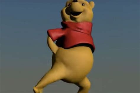 people are obsessed with and also freaked out by this video of winnie the pooh dancing winnie