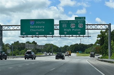 Interstate 85 South Greensboro Aaroads North Carolina