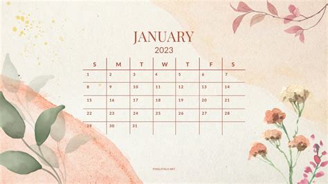 January 2023 Calendar Wallpapers Wallpaper Cave