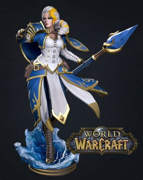 Jaina Proudmoore Figurine Statue World Of Warcraft Colored Etsy