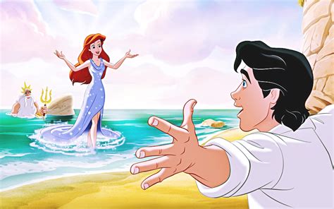 Walt Disney Book Images King Triton Princess Ariel And Prince Eric