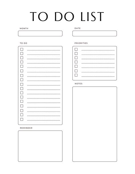 To Do List Printable Daily Planner Instant Download Printable