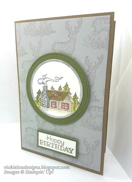 Vickie Lou Designs Rustic Retreat Happy Birthday Card Handmade Craft