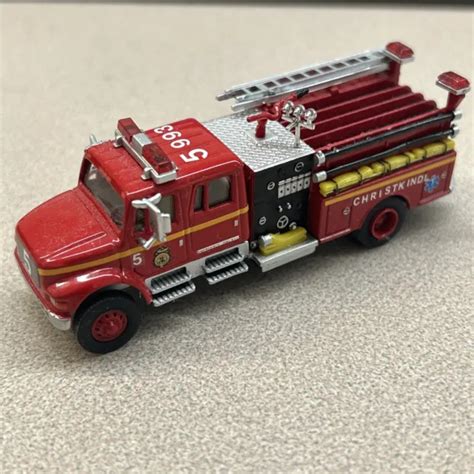 Ho Scale Fire Truck Custom Christkindl Ladder Hose International 187