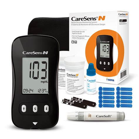 Caresens N Blood Glucose Monitor Kit With Blood Sugar Test Strips