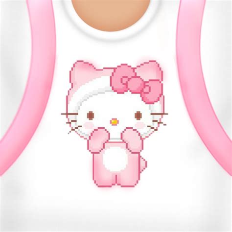 Free Roblox T Shirt White Shirt W Pink Pixel Hello Kitty Design 🌸☁️