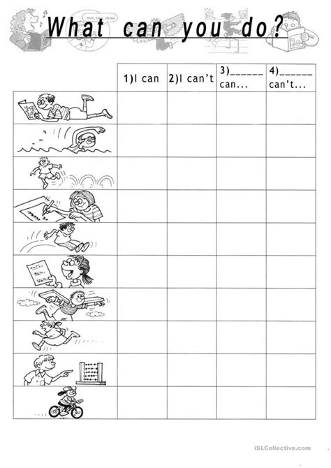 What Can You Do Worksheet Free Esl Printable Worksheets Made By Teachers