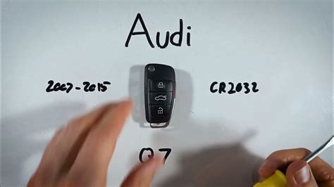 Audi Q7 Key Fob Battery Replacement 2007 2015 Youtube