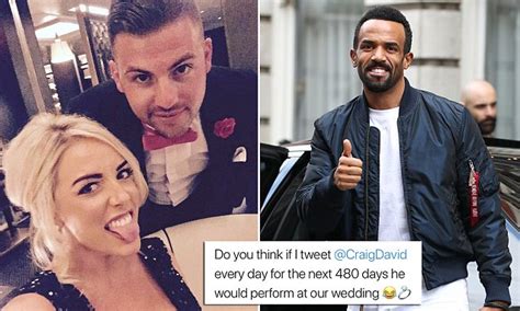 Craig David Agrees To Attend Couples Wedding Daily Mail Online
