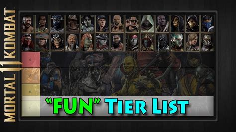 Who Is The Funnest To Play Tier List Mortal Kombat 11 Ranking
