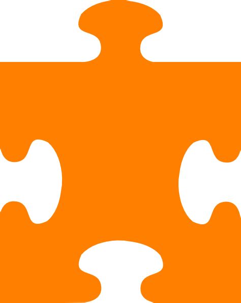 Orange Puzzle Piece Clip Art At Vector Clip Art Online